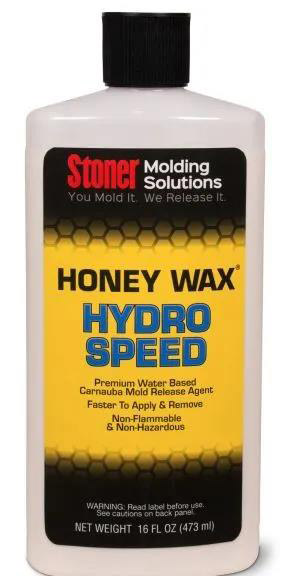 Stoner HoneyWax®Hydro Speed是一種高固含量的水性乳液，不含任何溶劑，旨在代替?zhèn)鹘y(tǒng)的高級涂蠟作為復(fù)合材料行業(yè)中的脫模劑。